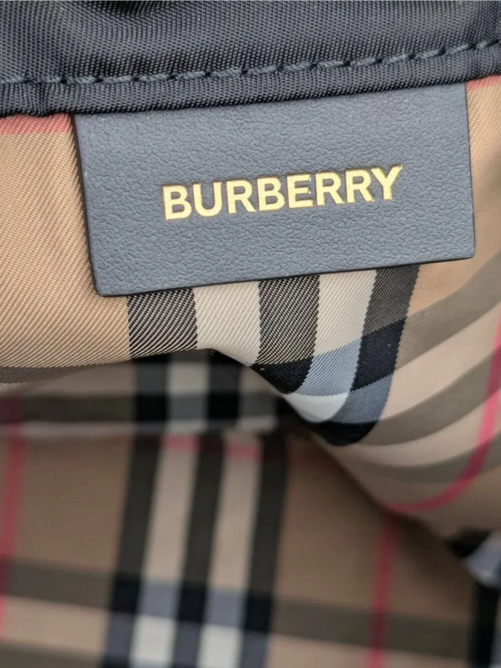Burberry Drawstring Pouch Nylon Mini Bucket Crossbody Bag Black 8121464